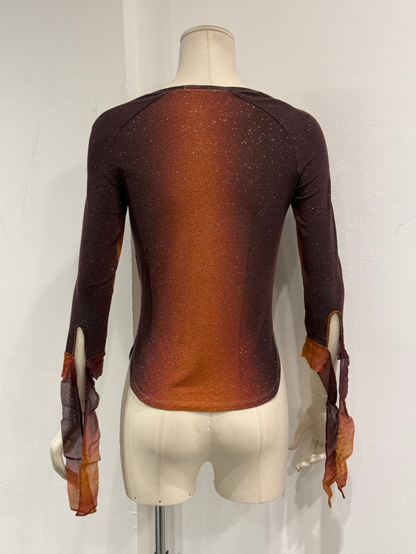 A/W2000 Roberto Cavalli gradient tiger top