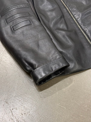 A/W1999 Emporio Armani padded leather biker jacket