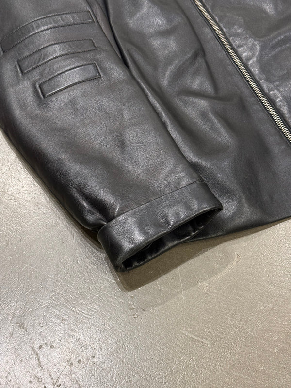 A/W1999 Emporio Armani padded leather biker jacket