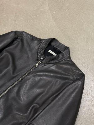 A/W1999 Emporio Armani padded leather biker jacket
