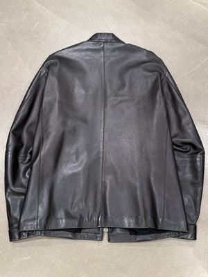A/W1999 Emporio Armani padded leather biker jacket