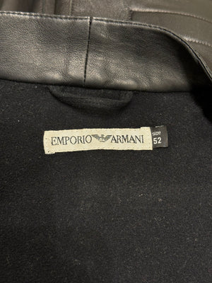A/W1999 Emporio Armani padded leather biker jacket