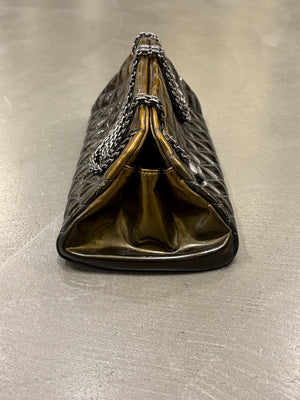 2011 Chanel patent quilted CC charm shoulder bag