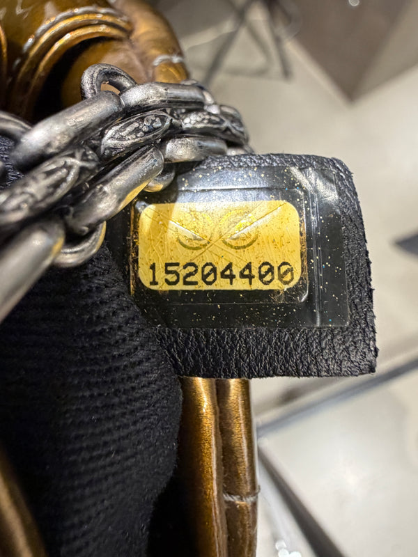 2011 Chanel patent quilted CC charm shoulder bag