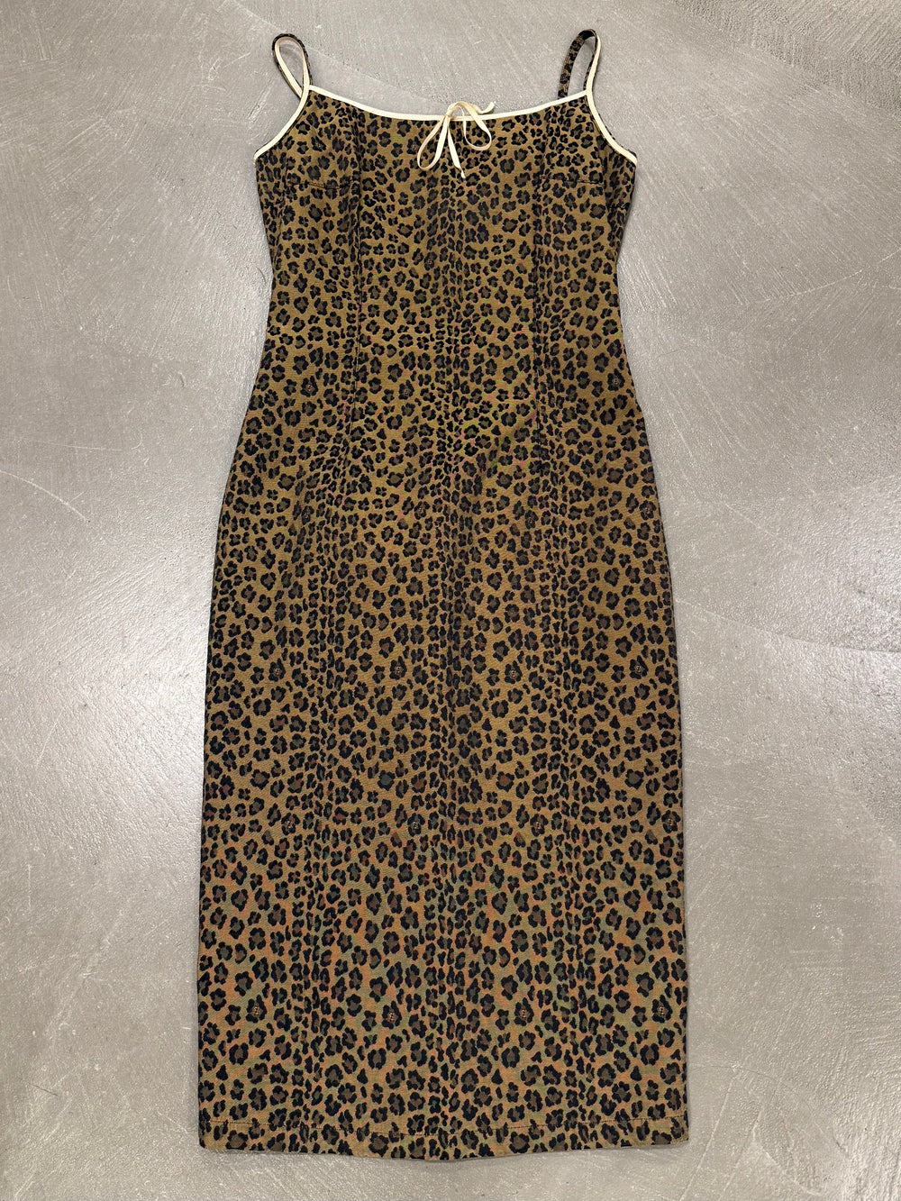 2000s Fendi leopard print body con mini dress