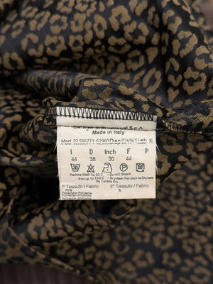 2000s Fendi leopard print body con mini dress