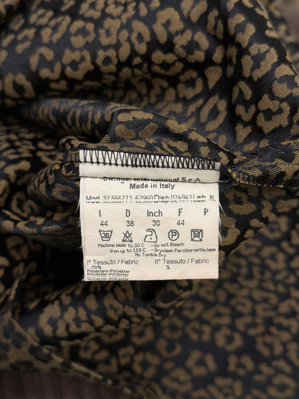 2000s Fendi leopard print body con mini dress