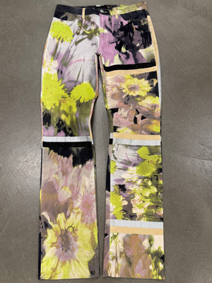 2000s Cavalli psychedelic print bootcut jeans