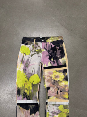 2000s Cavalli psychedelic print bootcut jeans
