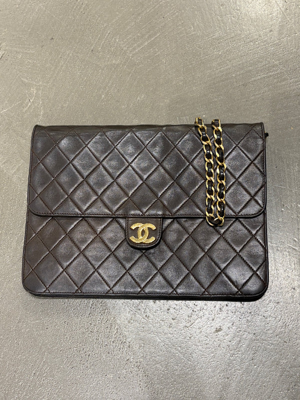 1994–1996 Chanel Classic Flap quilted lambskin shoulder bag