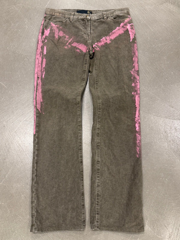 2000s Cavalli painted jeans