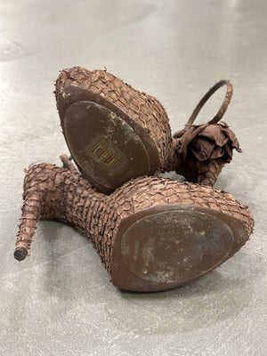 S/S2010 Yves Saint Laurent runway “Rose" Spiny heel sandals