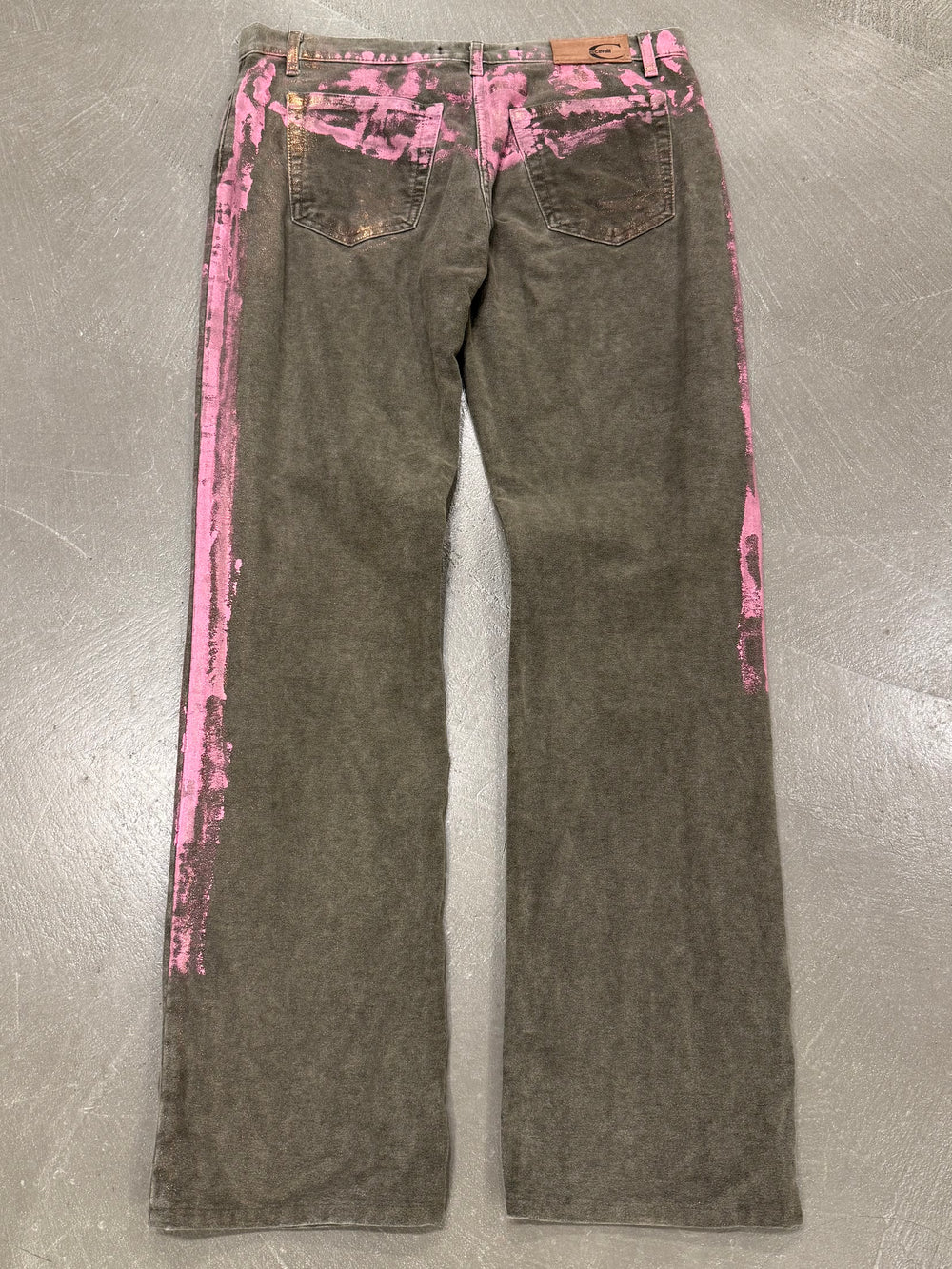 2000s Cavalli painted jeans