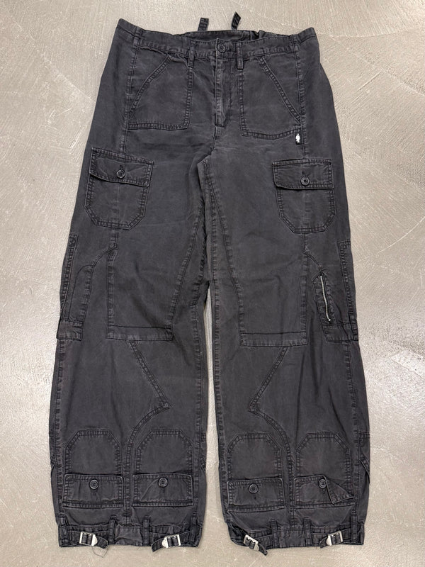 2000s Jean Paul Gaultier leg waist upside-down multi-pocket pants