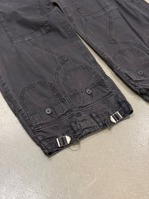 2000s Jean Paul Gaultier leg waist upside-down multi-pocket pants