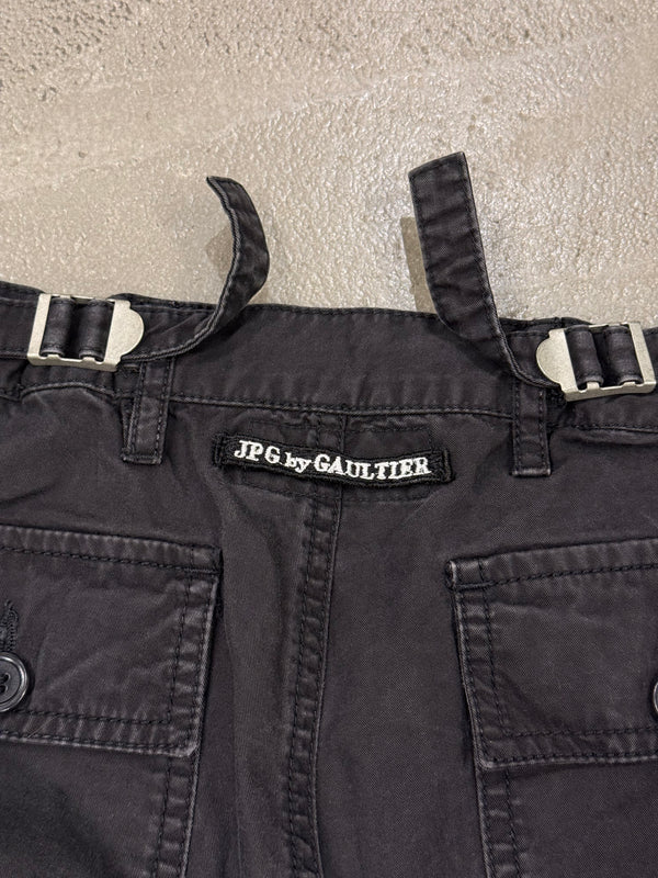 2000s Jean Paul Gaultier leg waist upside-down multi-pocket pants