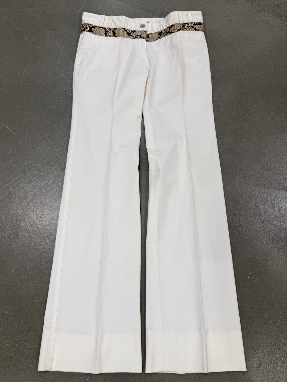 2005 Dolce & Gabbana python leather detail pants