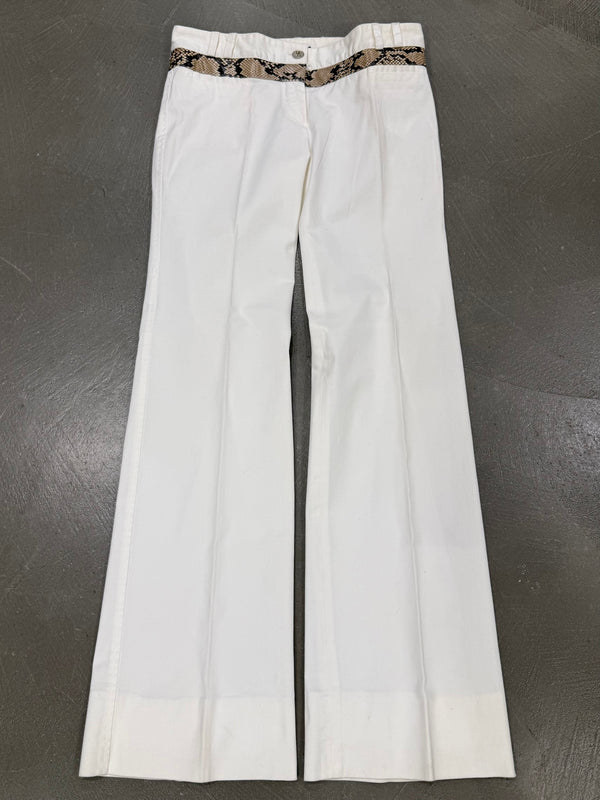 2005 Dolce & Gabbana python leather detail pants