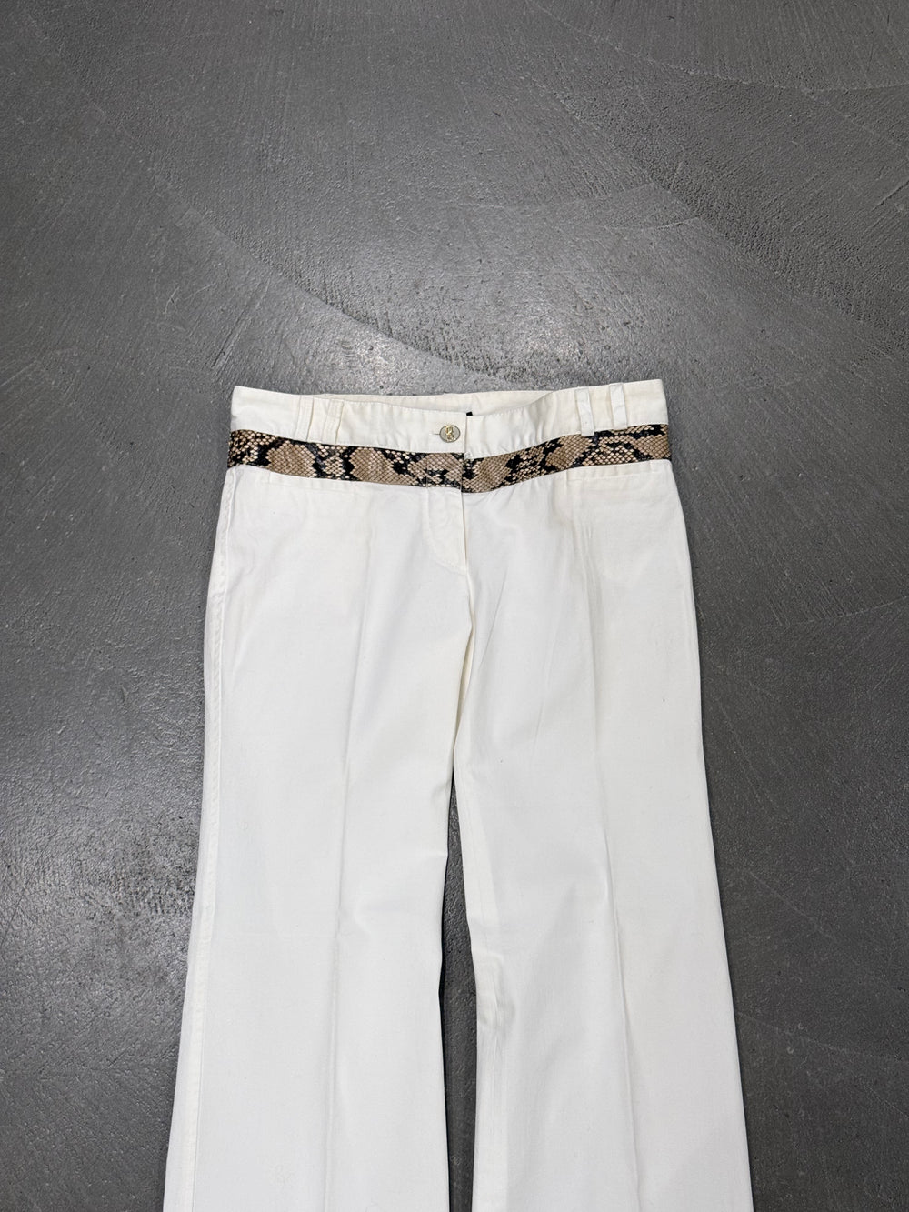 2005 Dolce & Gabbana python leather detail pants