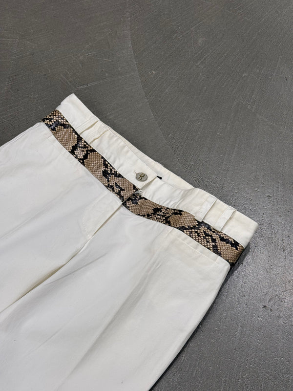 2005 Dolce & Gabbana python leather detail pants