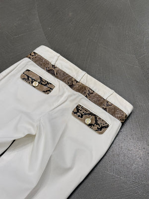 2005 Dolce & Gabbana python leather detail pants
