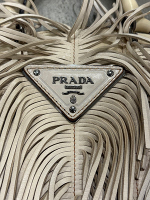 S/S2007 Prada fringe leather tote bag
