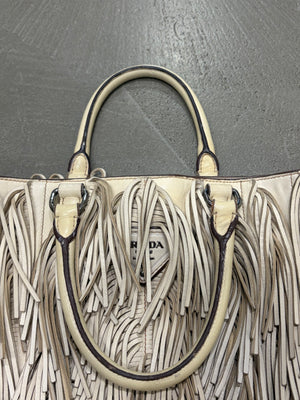 S/S2007 Prada fringe leather tote bag