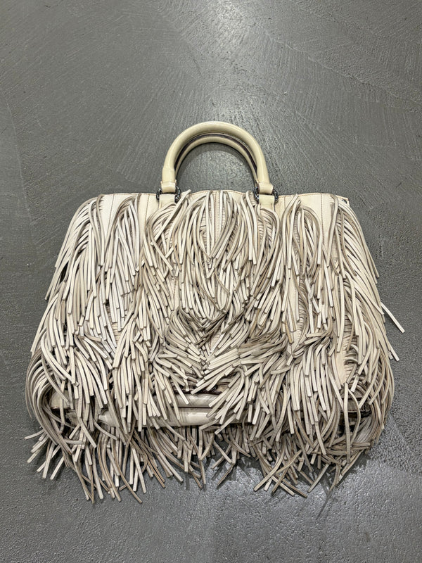 S/S2007 Prada fringe leather tote bag