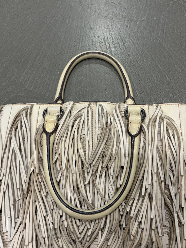 S/S2007 Prada fringe leather tote bag