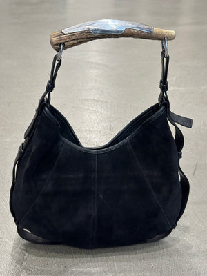 2002 Yves Saint Laurent Mombasa suede bag