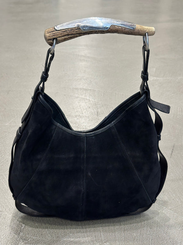 2002 Yves Saint Laurent Mombasa suede bag
