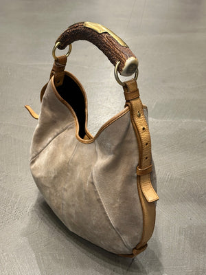 2002 Yves Saint Laurent Mombasa Suede bag