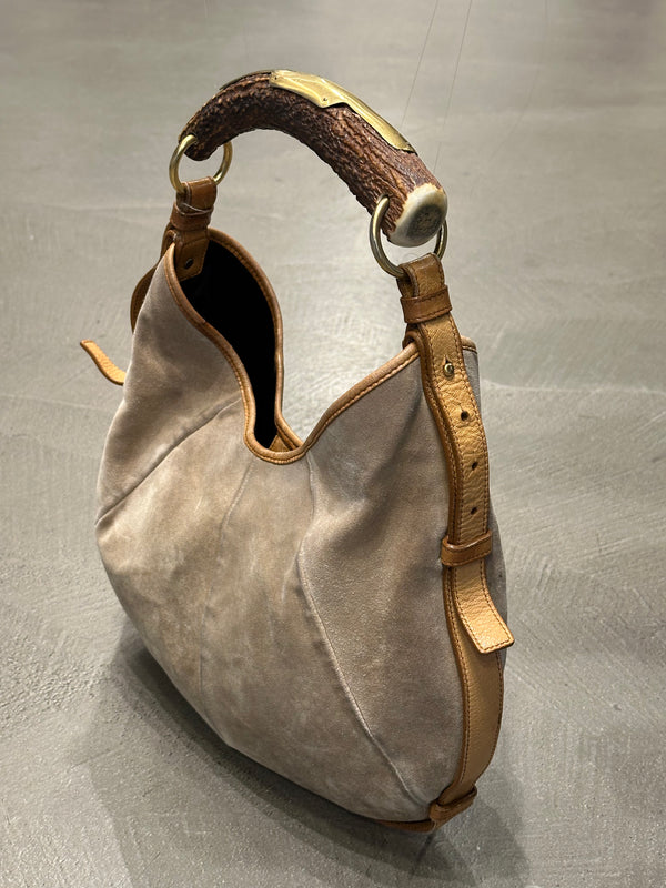 2002 Yves Saint Laurent Mombasa Suede bag