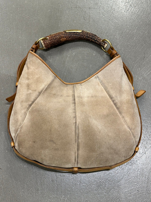 2002 Yves Saint Laurent Mombasa Suede bag