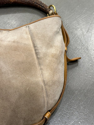 2002 Yves Saint Laurent Mombasa Suede bag