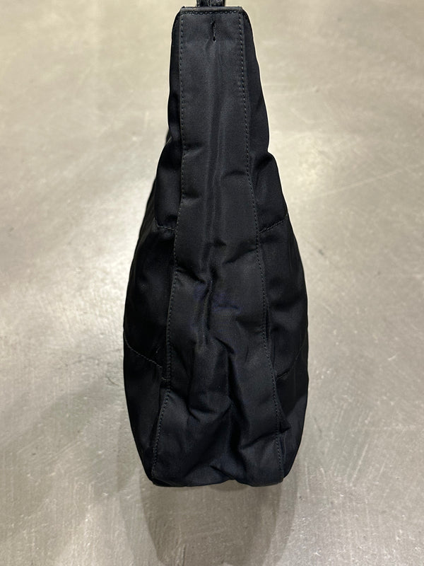 1990s Prada quilted nylon hobo bag with Lucite chain