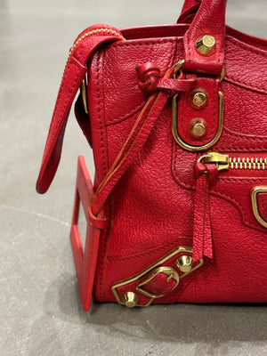 2013 Balenciaga Rouge Poppy City bag