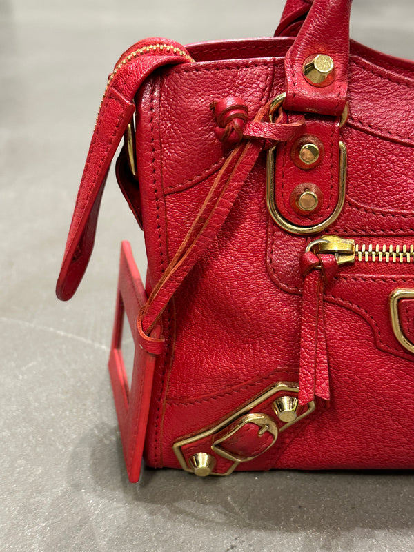 2013 Balenciaga Rouge Poppy City bag