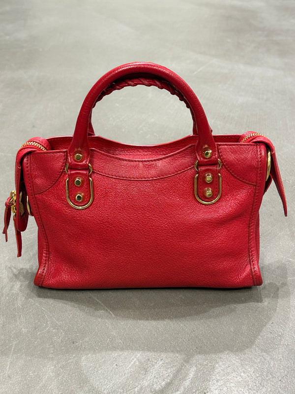 2013 Balenciaga Rouge Poppy City bag
