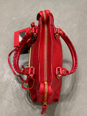 2013 Balenciaga Rouge Poppy City bag