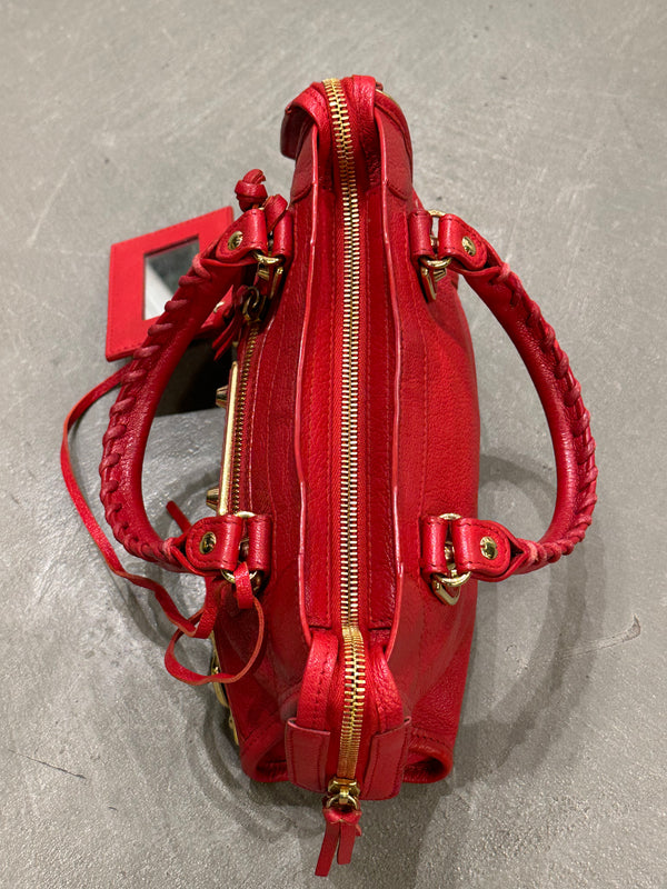 2013 Balenciaga Rouge Poppy City bag