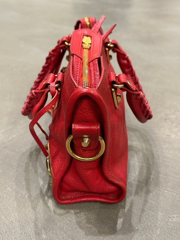 2013 Balenciaga Rouge Poppy City bag