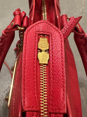 2013 Balenciaga Rouge Poppy City bag