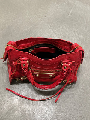 2013 Balenciaga Rouge Poppy City bag