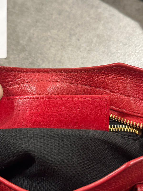 2013 Balenciaga Rouge Poppy City bag