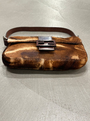 F/W2001 Fendi printed pony hair Baguette bag