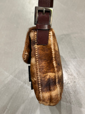 F/W2001 Fendi printed pony hair Baguette bag