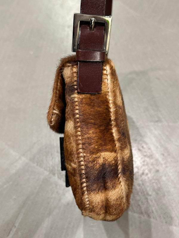 F/W2001 Fendi printed pony hair Baguette bag