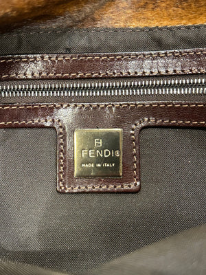 F/W2001 Fendi printed pony hair Baguette bag