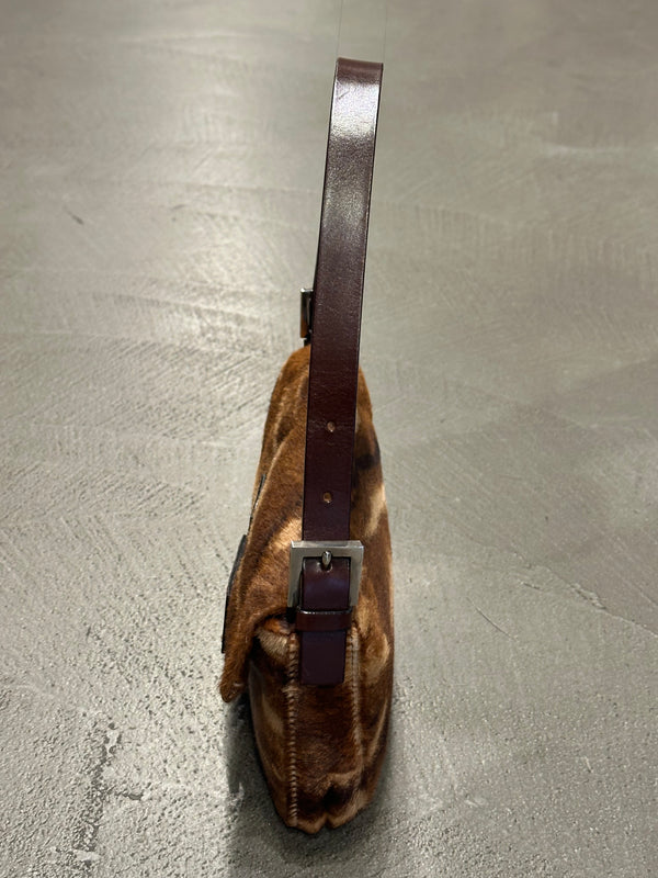 F/W2001 Fendi printed pony hair Baguette bag